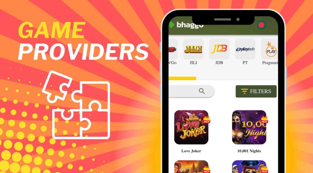 Bhaggo Application games Providers list