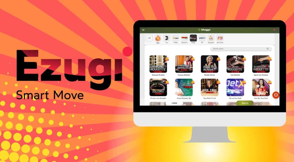 Ezugi provider at Bhaggo Live Casino review